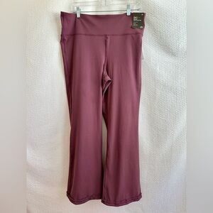 GAP Fit Studio Rib Sky High Flare Women's Dusty Rose Pink Leggings Size: XL NWT
